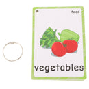 35Pcs Kids Durable Sight/Picture Word Flash Cards About Food for Ages