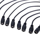 10pcs 12V DC Power Plug Female Jack Plug Connector Cable 5.5X2.1mm With Cor M8P2