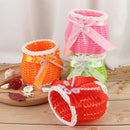 Plastic Rattan Vase Home Decor Basket Flowers Basket Wedding Table Decor  BX