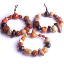 Natural 18 Bodhi Seed Beads Buddhist Prayer Bead Mala Bracelet Blessing bracelet