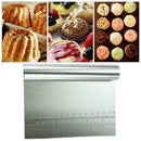 Stainless Steel Cake Smoother Scraper Tools Fondant Sugarcraft DIY Tool Bak Y1G5