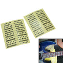 2x Learn Guitar Scales Neck Fretboard Note Map Fret Stickers Lables Deca RLC