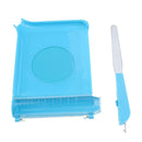 Right Hand Pill Counting Tray with Spatula Blue with Graduation Chute