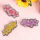 3pcs DIY Full Drill Diamond Painting Hair Clip Women Girls Flower Hairpin