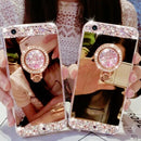 Fashion Crystal Glitter Diamond Mirror Back Case Protective Covers For Ipho