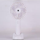 Portable Rechargeable Fan Air Cooler 3- 2 Spray Mode Mini USB Fan White