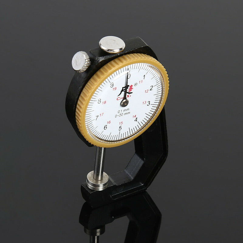 0-20mm 0.1mm Dial Leather Paper Thickness Gauge Meter Tester (Flat Head)