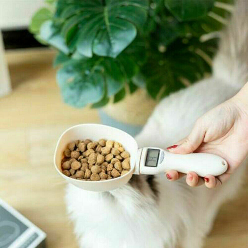 Pet Dog&Cat Food Measuring Spoon Weighing Scale Cup Portable Feeding Bowls G7X8