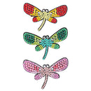 3pcs DIY Full Drill Diamond Painting Hair Clip Dragonfly Women Girl Hairpin
