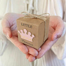 50pcs Baby Shower Candy Box Little Prince Little Princess Crown Kraft Boxes