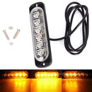 Amber 6 LED 18W Bar Car Truck Strobe Flash Emergency Warning Light Lamp 12V â„–[