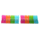 24Pcs Laundry Clothes Pins Hanging Pegs Clips Plastic Hanger Racks ClothespOZ