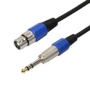 3P XLR Female Jack to 1/4" 6.35mm Male Plug Stereo Microphone Adapter Cable