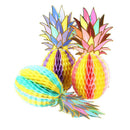 Set of 3pcs Creative Paper Pineapple Honeycomb Ball Table Centerpiece Decor