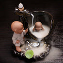Backflow Incense Burner Home Decor Ceramic Little Monk Small Buddha Incense