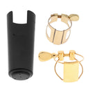 2x Metal Soprano Saxophone Mouthpiece Ligature&Cap for Saxophone Accessories