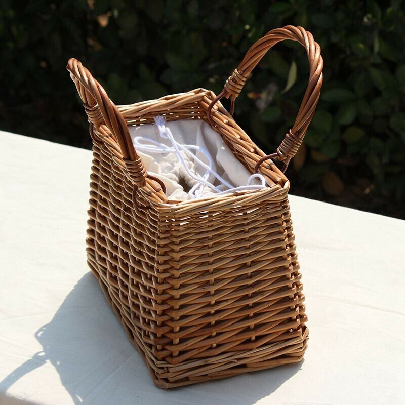 Beach Straw Bags Women Summer Handbag Rattan Square Tote Bag Handmade Bali  U4U8