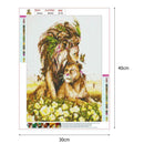 5D DIY Full Drill Diamond Painting Lion Cross Stitch Embroidery Mosaic Kit