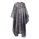 Salon Cape,Black with Peacock Feather Print Waterproof Hairdressing Hair Cutting
