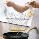 Multifunction Stainless Steel Telescopic Folding Basket Filter Frying Basket