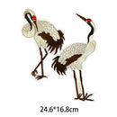 1 PCs Crane Embroidery Sew Iron On Patch Bag Dress Clothes Applique K4G2 W9 B1W1