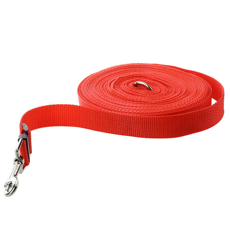 Red 50ft/15m Long Dog Pet Puppy Training Obedience Lead Leash Q4S3