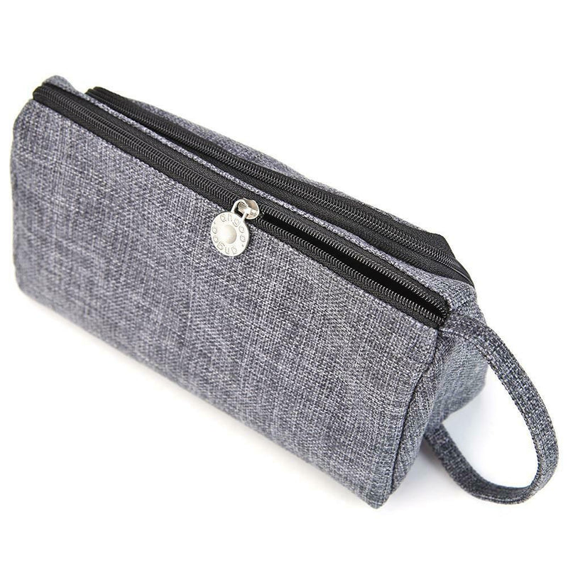 Simple Canvas Candy Colored Large Capacity Stationery Bag Cosmetic Makeup Pouch