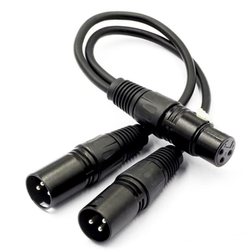 Audio Balance 3-Pin XLR Female To Dual 2 Male Splitter Microphone Cable