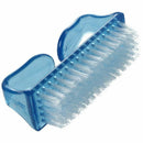Clear Blue Handle Nail Manicure File Cleaning Brush X9E4
