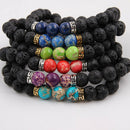 130 Pcs Round Loose Beads Mixed Energy Stone Power for Jewelry Making Craft