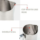 Stainless Steel Milk Coffee Pitcher Latte Espresso Latte Frothing Pot Jug 600ml