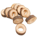 10pcs Natural Wooden Napkin Rings for Weddings Table Decor Crafts Making