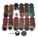 60pcs 50mm Sanding Disc 1/4" Roloc Holder Quick Roll Lock Surface Polishing