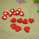 100 Pcs/Lot Mini Wooden-Red Love Heart Sponge Stickers Del Fridge/Wall We YYT