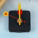 Cute Quartz Clock Movement Kit Spindle Mechanism Parts Flower Folk Spoon Ha BX