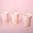 10pcs Dots Paper Plates Cups Birthday Wedding Bouquet Dinner Tableware Set