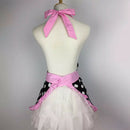 Lovely Sweetheart Retro Kitchen Aprons for Woman Girl Cotton Polka Dot Cook J5E1