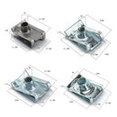 50pcs M4 M5 M6 M8 Assorted Multi Thread Car Fastener Clip U Nuts with 50 Bolts