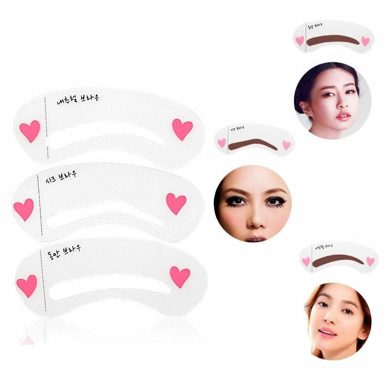 Korean 3 Style Mini Brow Class Drawing Guide Eyebrow card Template helper Gw