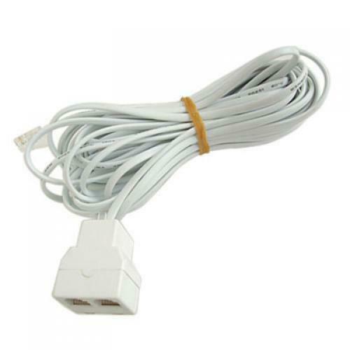 26ft Telephone Jack to 2 Outlet Extension Cable Cord
