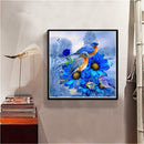 5D Blue Bird Diamond Painting Cross Stitch Mosaic Picture Needlework Decor