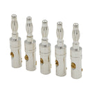 5xrhodium plated copper banana plug speaker cable wire connector hiFi N â„–[