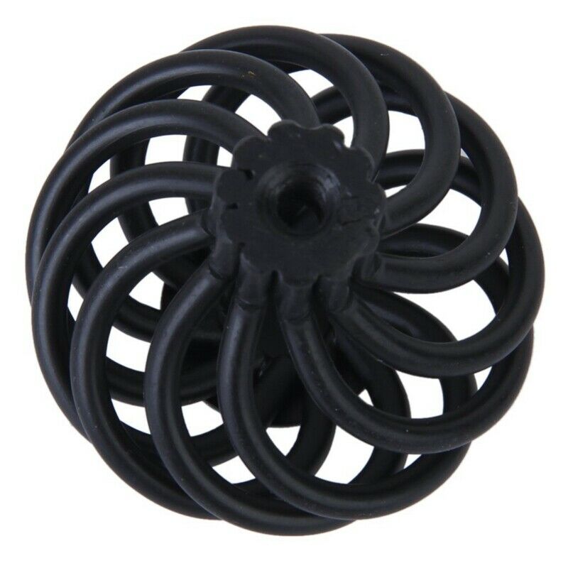 1 x Spiral Cage Design Cabinet/Cupboard/Wardrobe Handle Knob---Black
