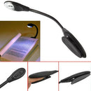 Portable Travel Book Reading Light Lamp 1 Pc Mini White LED Clip Booklight Intri
