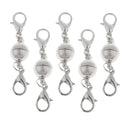 5 Pieces Ball Magnetic Jewelry Clasps with Lobster for Necklace Jewellery Making