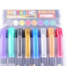 8 Colors Set Paint Marker Pens Metallic Sheen Glitter New Calligraphy Arts E4Q4