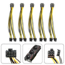 (5-pack) PCI-E 8-pin to 2x 6+2-pin Power Splitter Cable PCIE PCI Express 5X K9I9