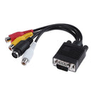 VGA to S-Video 3RCA Male to Female TV AV Out Converter Cable Adapter for PC A