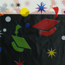 Disposable Plastic Tablecloth Doctorial Hat Table Cover Graduation Party Decor Z
