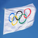 Summer Olympic Flag 5 x 3 FT 100% Polyester With Eyelets Banner Sign Rings J1J4